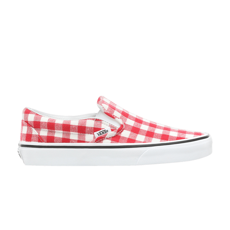 Vans Classic Slip-On 'Gingham - Racing Red' — Racing Red/True White
