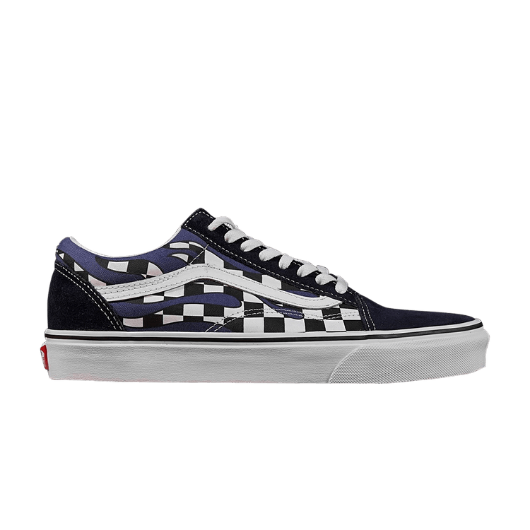 Vans Old Skool 'Checker Flame' — Blue Checker/True White