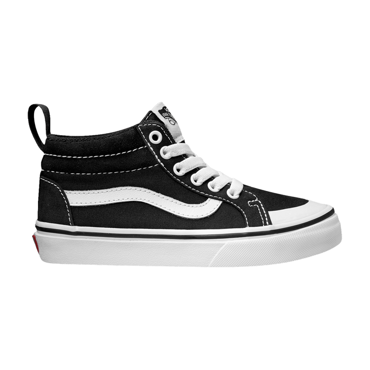 Vans Racer Mid Kids 'Black' — Black/True White