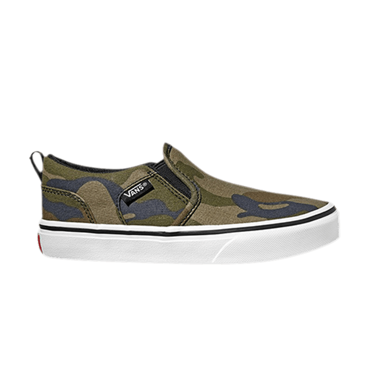 Vans Asher Kids 'Camo' — Multi/White