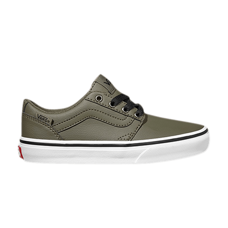 Vans Chapman Stripe Kids 'Classic Tumble - Dusty Olive' — Dusty Olive/True White