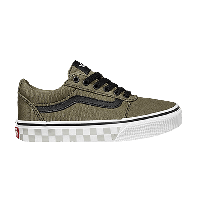 Vans Ward Kids 'Check Foxing - Dusky Green' — Dusky Green/Black