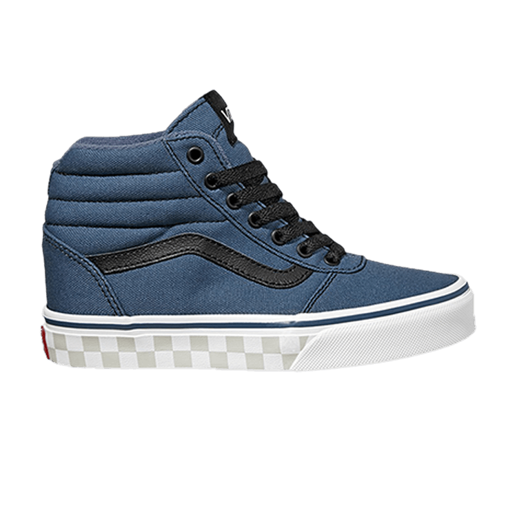 Vans Ward High Kids 'Check Foxing - Vintage Indigo' — Vintage Indigo/White