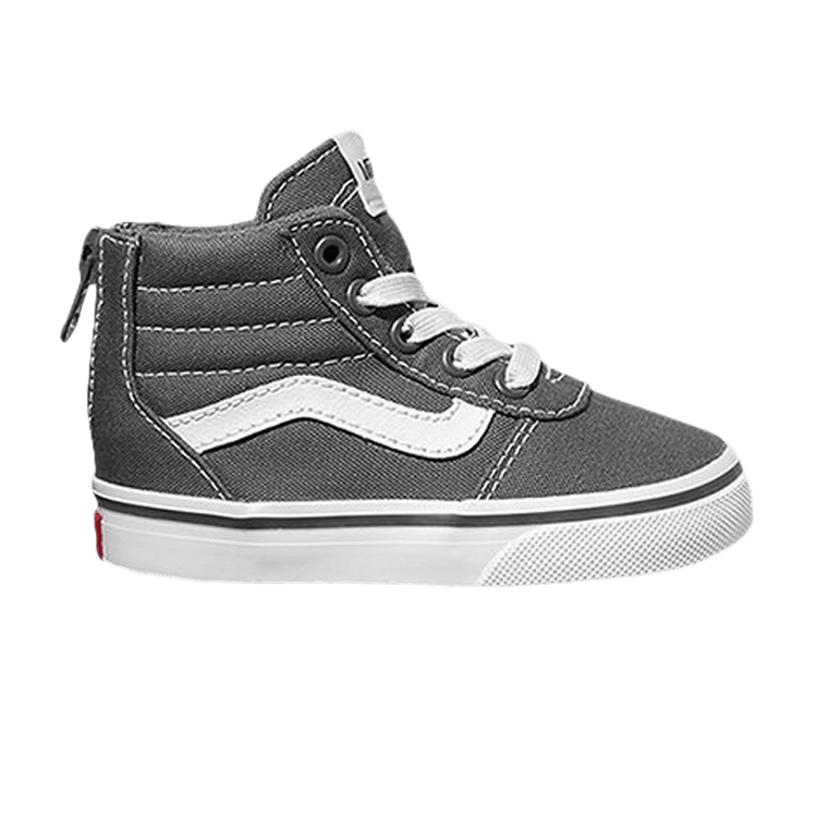 Vans Ward High Zip Toddler 'Pewter' — Pewter/White
