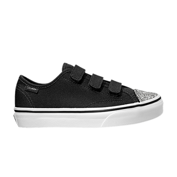 Vans Style 23 V Kids 'Glitter Toe' — Black/True White