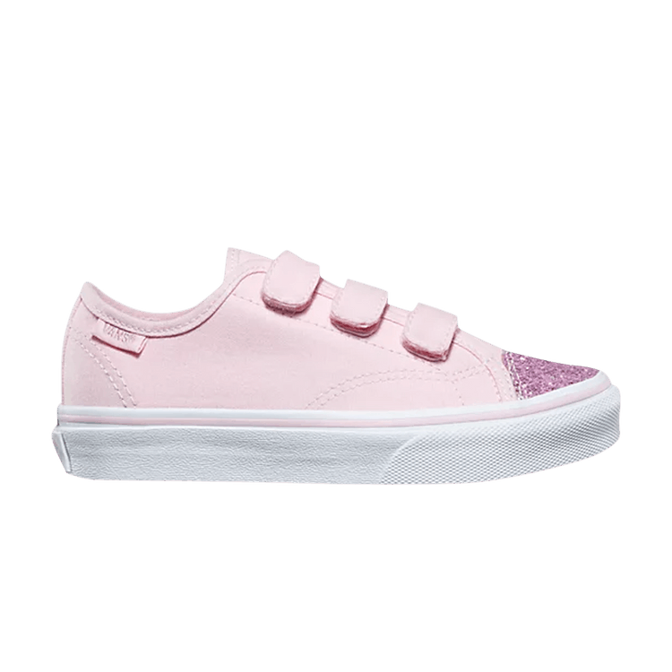 Vans Style 23 V Kids 'Glitter Toe - Chalk Pink' — Chalk Pink/True White