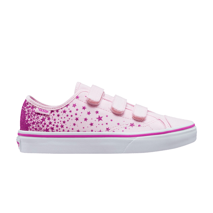 Vans Style 23 V Kids 'Glitter Star' — Heavenly Pink/White