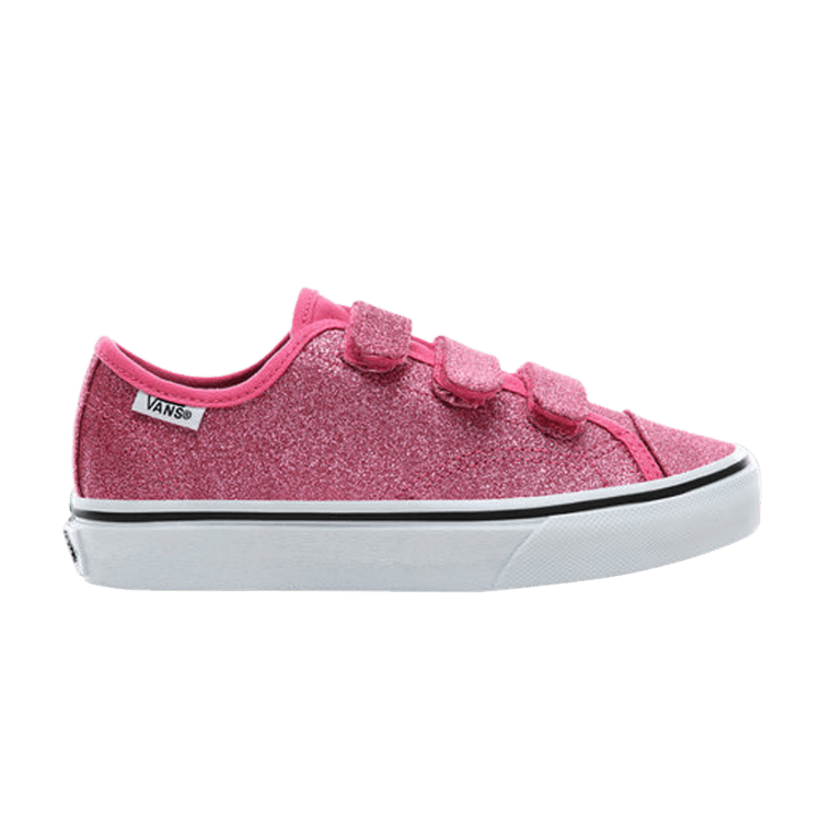 Vans Style 23 V Kids 'Glitter Azalea Pink' — Azalea Pink/True White