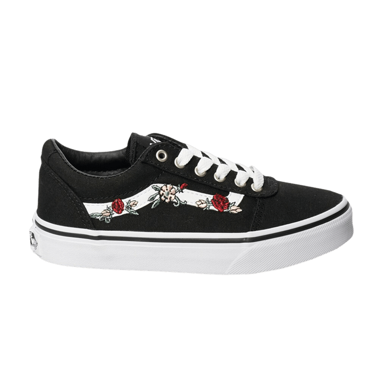 Vans Ward Kids 'Floral Embroidery - Black' — Black