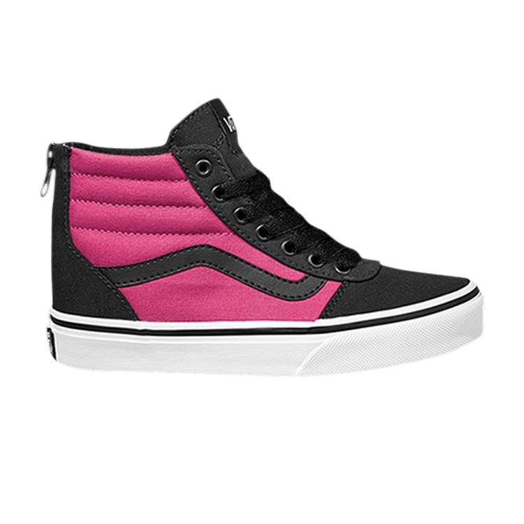 Vans Ward High Zip Kids 'Black Magenta' — Black/Magenta
