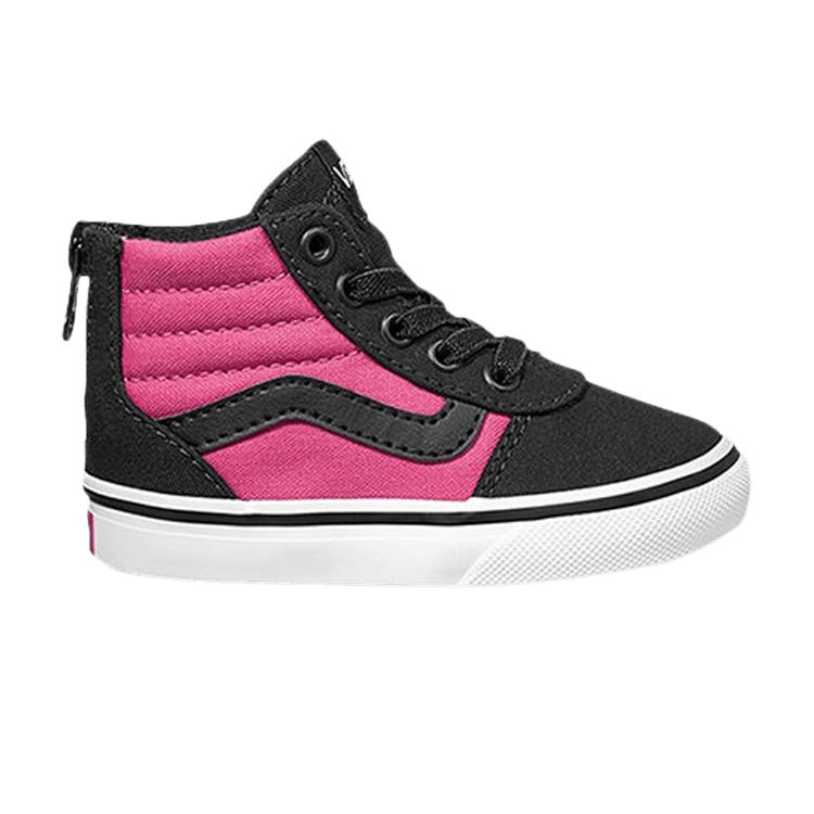 Vans Ward High Zip Z Toddler 'Black Magenta' — Black/Magenta