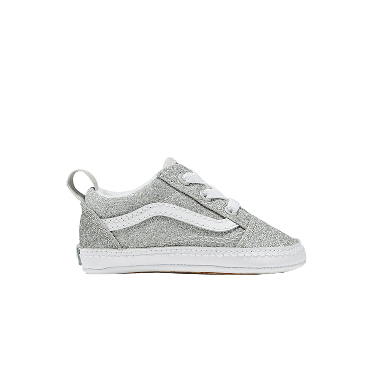 Vans Old Skool Crib 'Silver Glitter' — Silver Grey