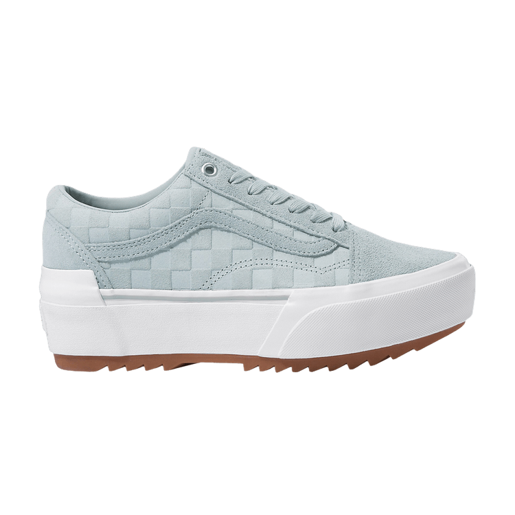 Vans Old Skool Stacked 'Embossed Checkerboard - High Rise' — High Rise/True White