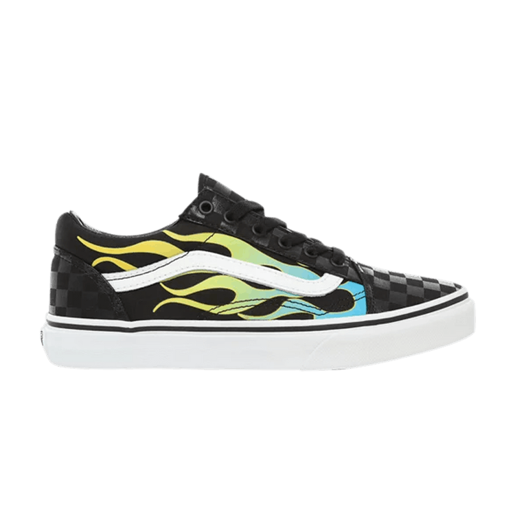 Vans Old Skool Kids 'Glow Flame' — Black/True White