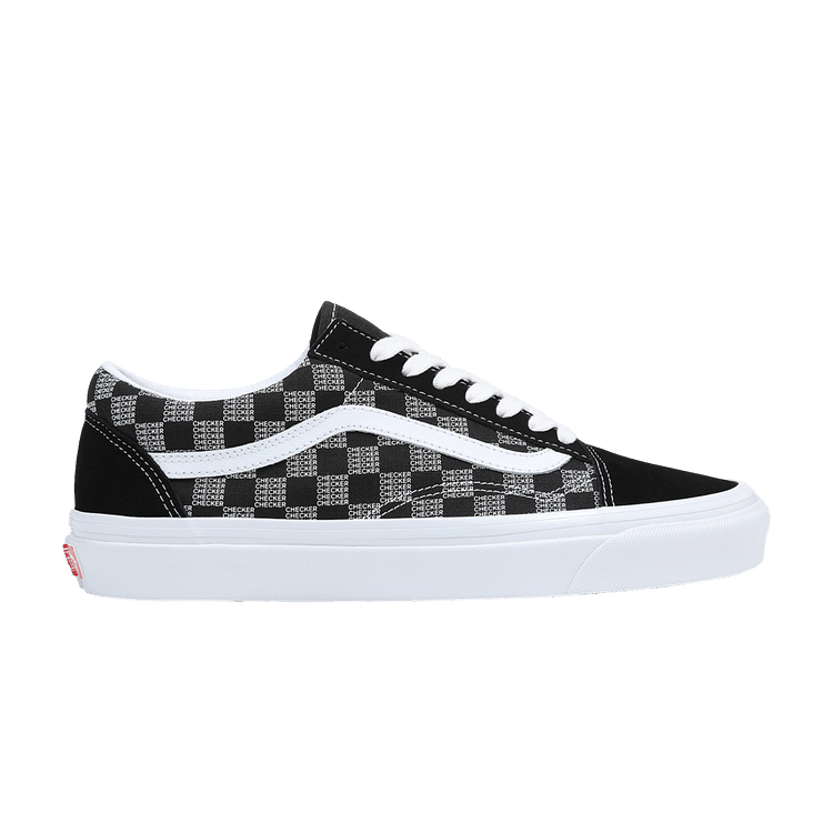 Vans Old Skool 36 DX 'Checkerboard Text' — Black/Grey