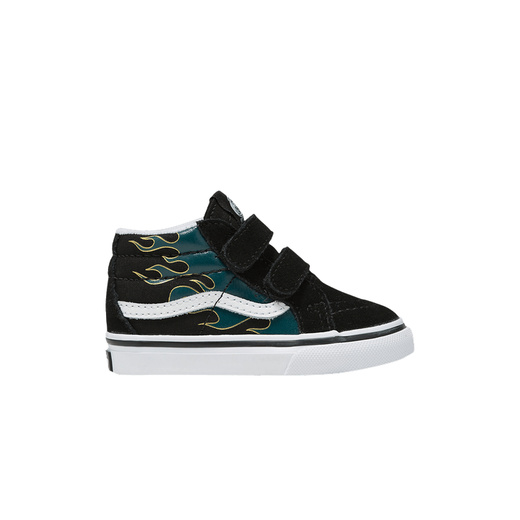 Vans Sk8-Mid Reissue V Toddler 'Metallic Flame Black' — Metallic Flame Black/Multi
