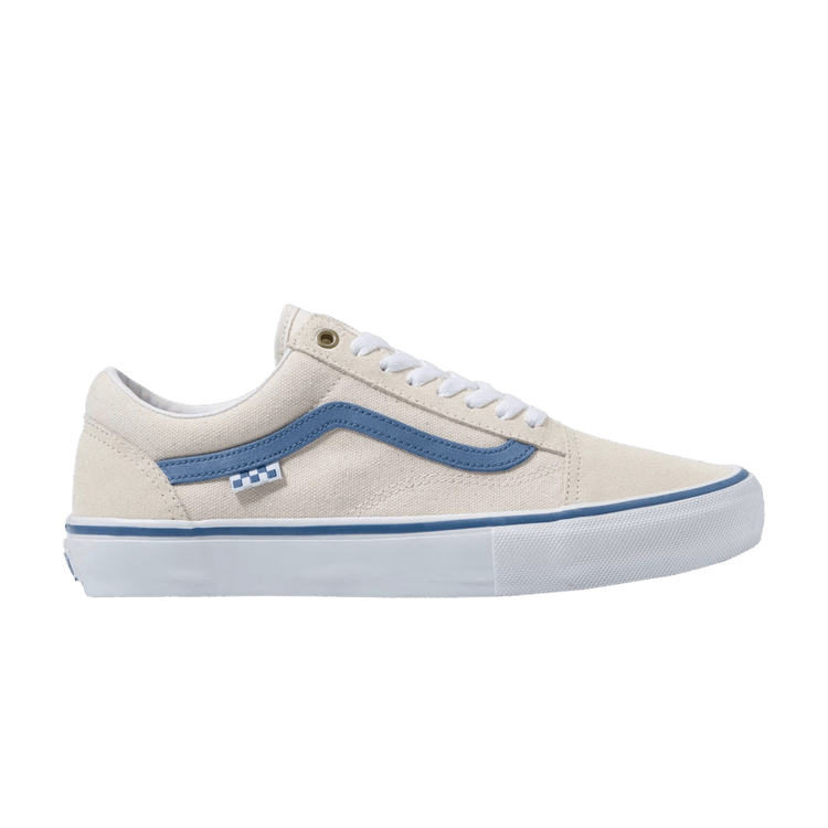 Vans Skate Old Skool 'Raw Canvas Blue' — Classic White