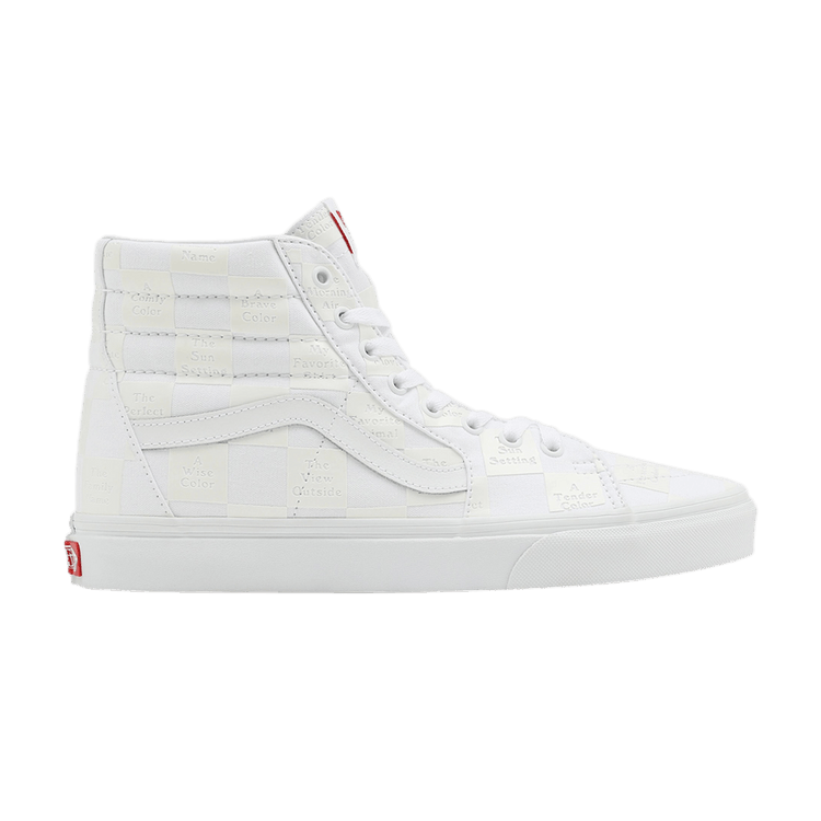 Vans Sk8-Hi 'DIY Checkerboard' — True White