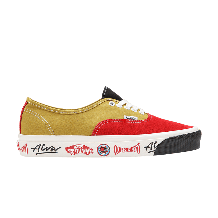 Alva Skates x Vans Authentic 44 DX '45th Anniversary' — Golden Palm/Racing Red