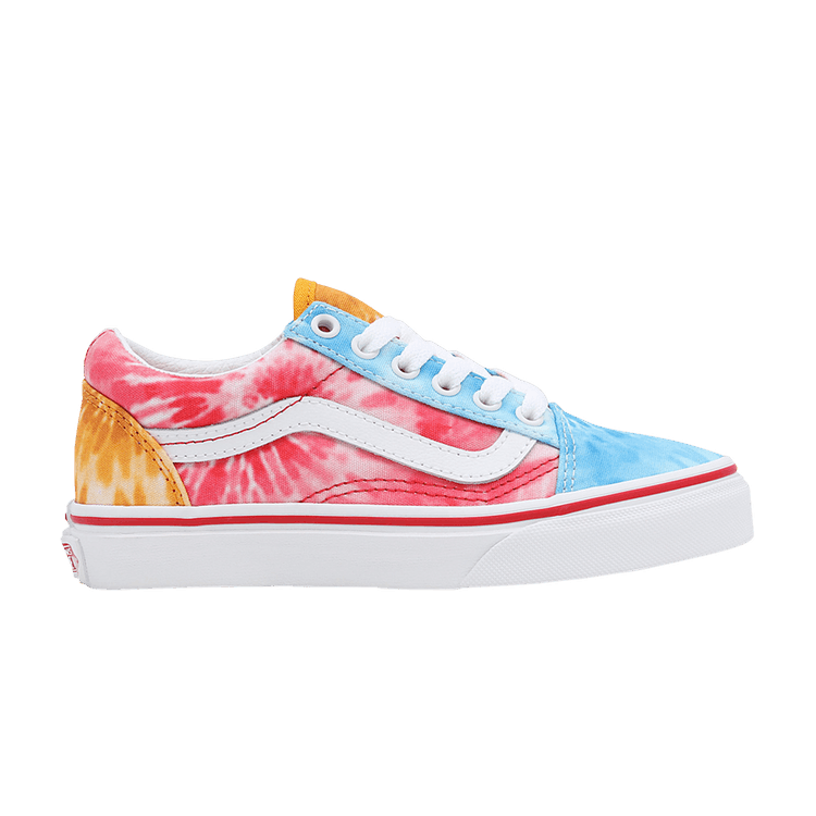 Vans Old Skool Kids 'Tie Dye Block' — Multi-Color/True White