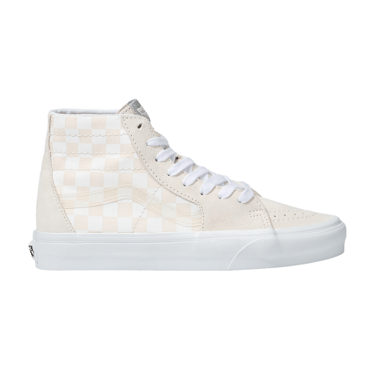 Vans Sk8-Hi Tapered 'Crystal Sidestripe Checkerboard' — Crystal/White