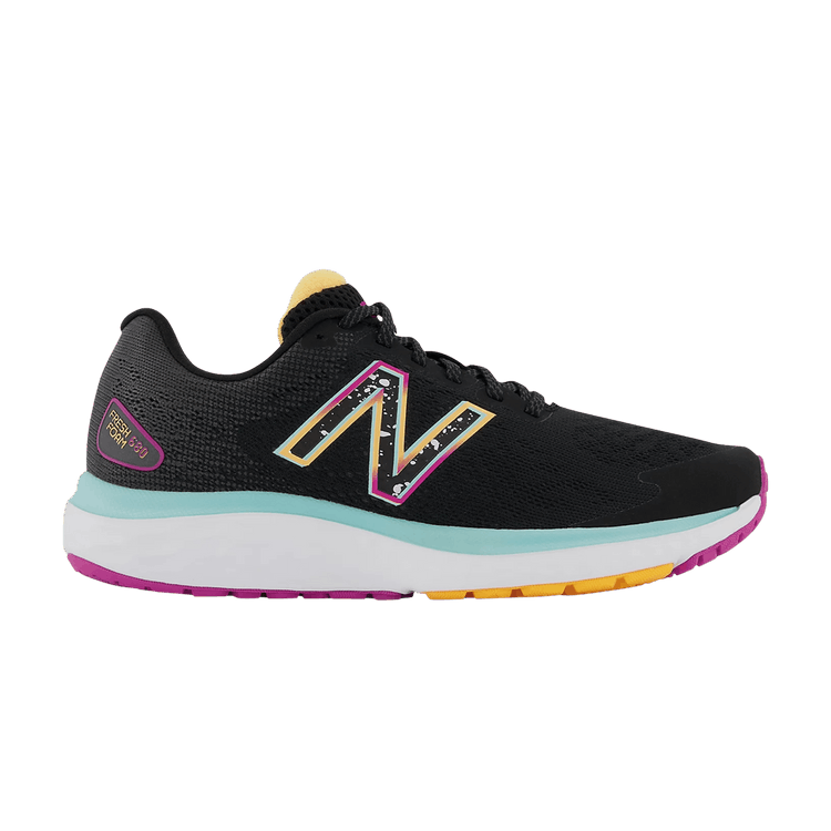 New Balance Wmns Fresh Foam 680v7 Wide 'Black Surf' — Black/Surf/Lemonade