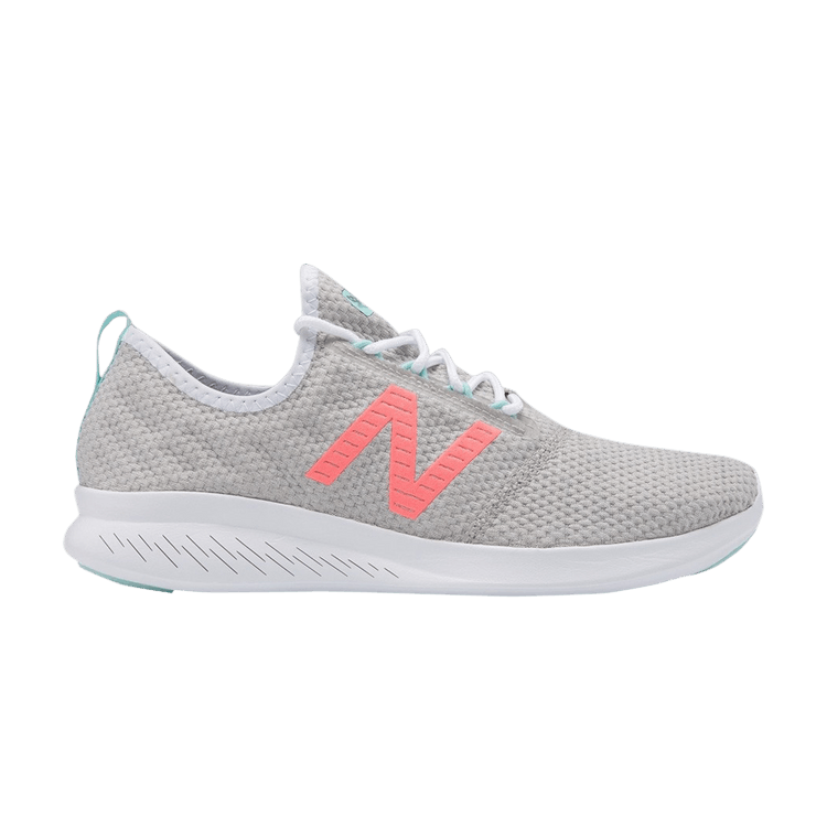 New Balance Wmns FuelCore Coast V4 'Grey Coral' — Grey/Coral/Mint/White