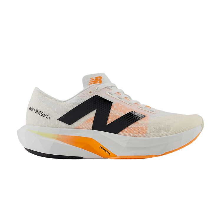 New Balance Wmns FuelCell Rebel v4 Wide 'Sunrise Pack' — White/Angora/Hot Mango