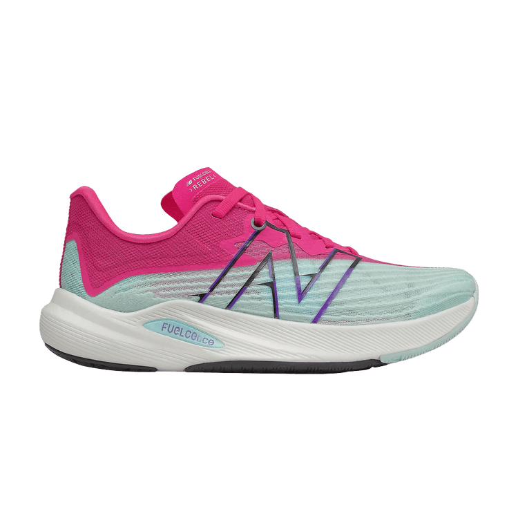 New Balance Wmns FuelCell Rebel v2 'Pale Blue Pink Glow' — Pale Blue/Pink Glow