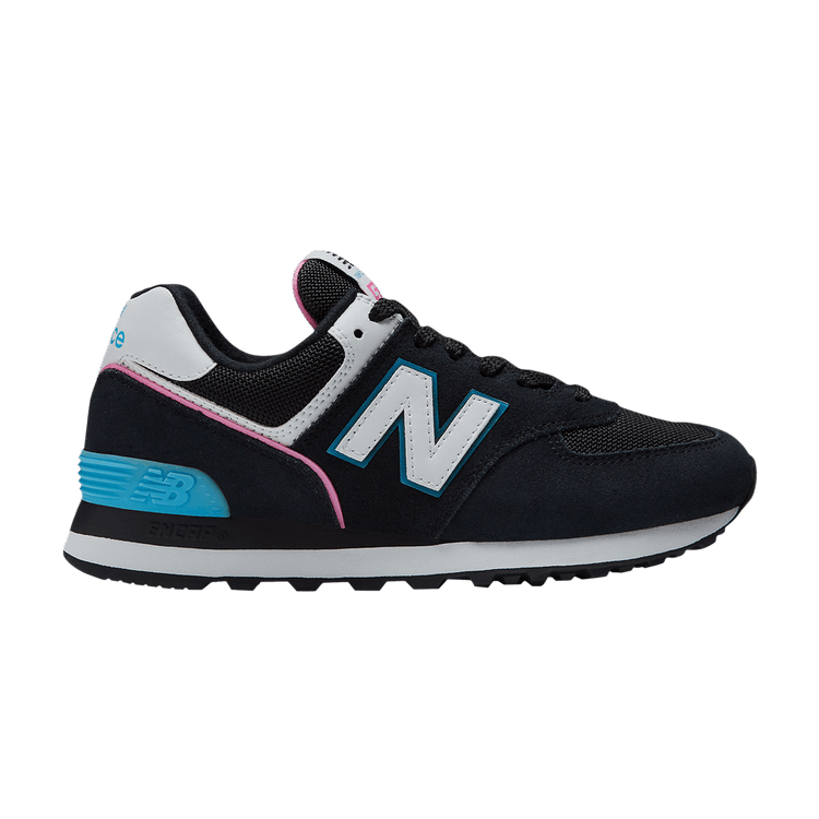 New Balance Wmns 574 'Black Vibrant Sky Pink' — Black/Vibrant Sky/Pink
