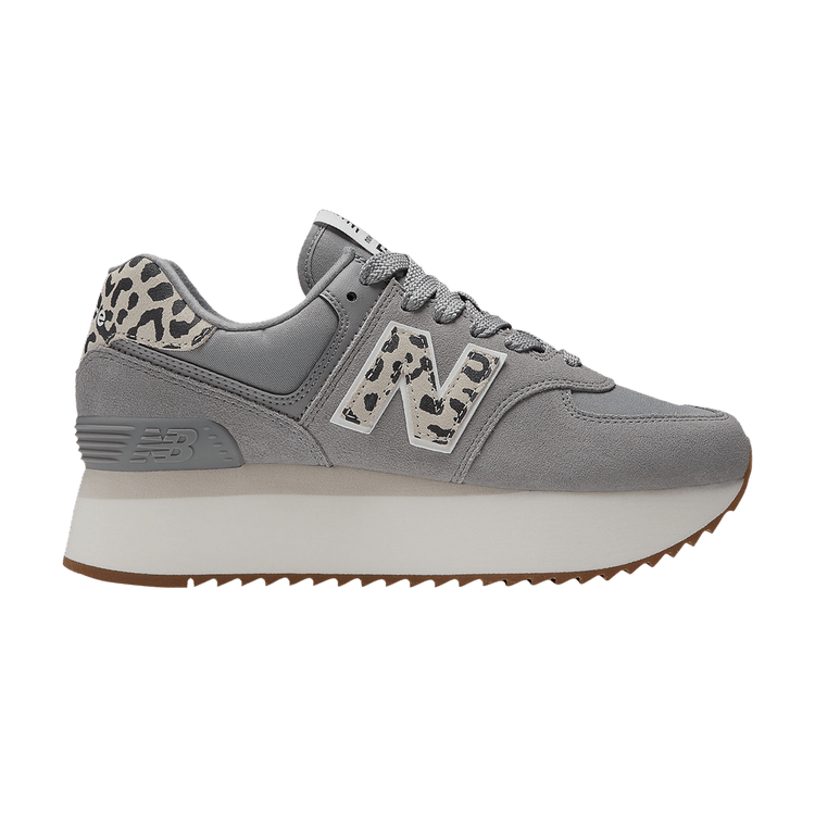 New Balance Wmns 574+ 'Shadow Grey Leopard' — Shadow Grey/Moonbeam/Sea Salt