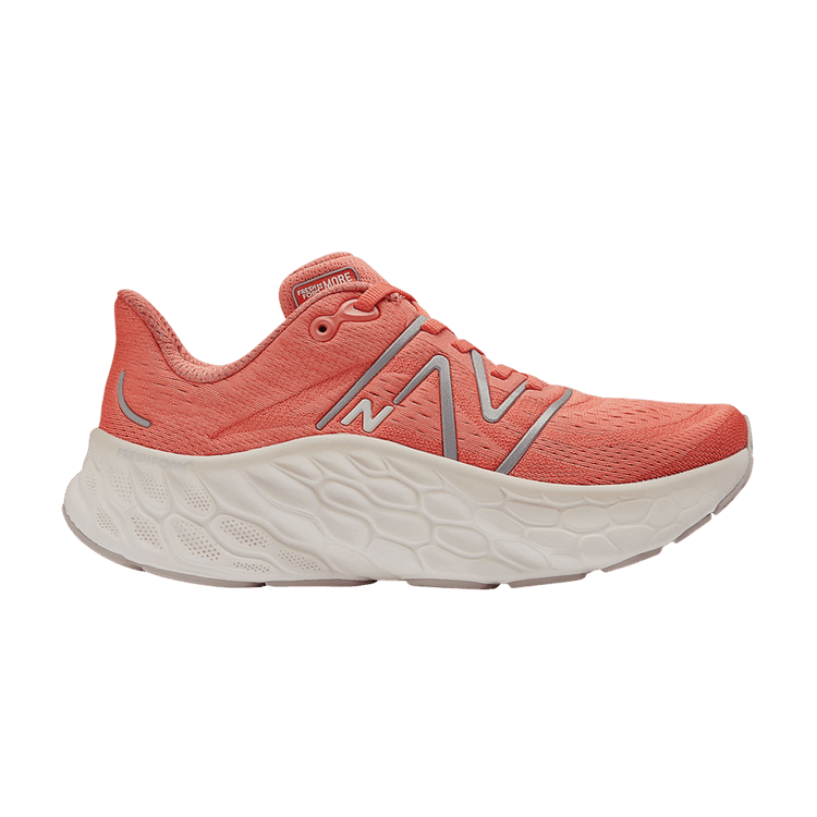 New Balance Wmns Fresh Foam X More v4 'Gulf Red Silver Metallic' — Gulf Red/Sea Salt/Silver Metallic