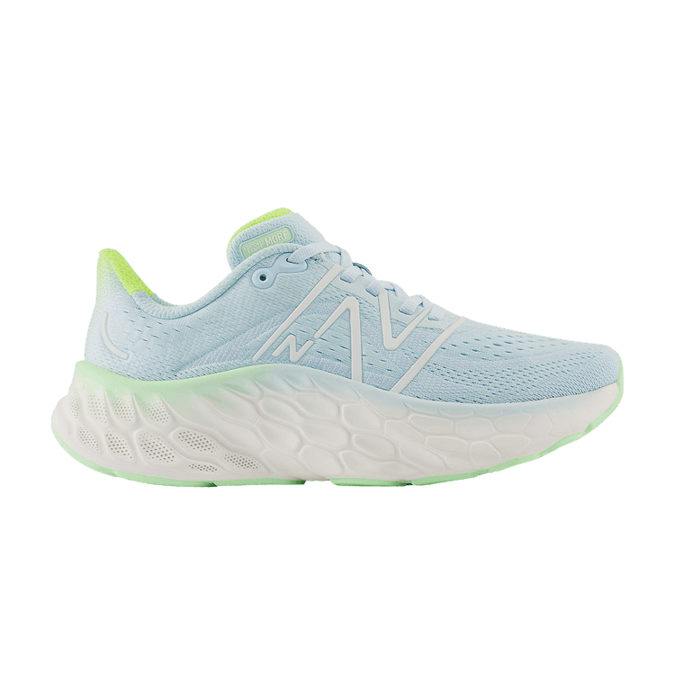 New Balance Wmns Fresh Foam X More v4 'Blue Green Aura' — Blue/Green Aura/White