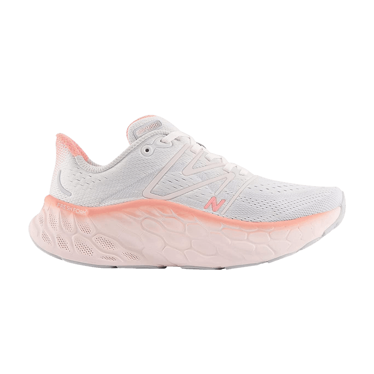 New Balance Wmns Fresh Foam X More V4 'Quartz Grey Washed Pink' — Quartz Grey/Washed Pink/Grapefruit