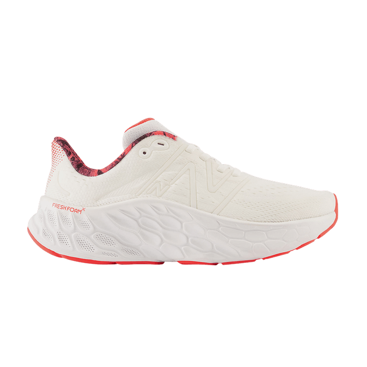 New Balance Wmns Fresh Foam X More v4 Wide 'NYC Marathon' — White/Electric Red