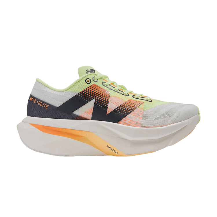 New Balance Wmns FuelCell SuperComp Elite v4 'White Lime Mango' — White/Bleached Lime Glow/Hot Mango