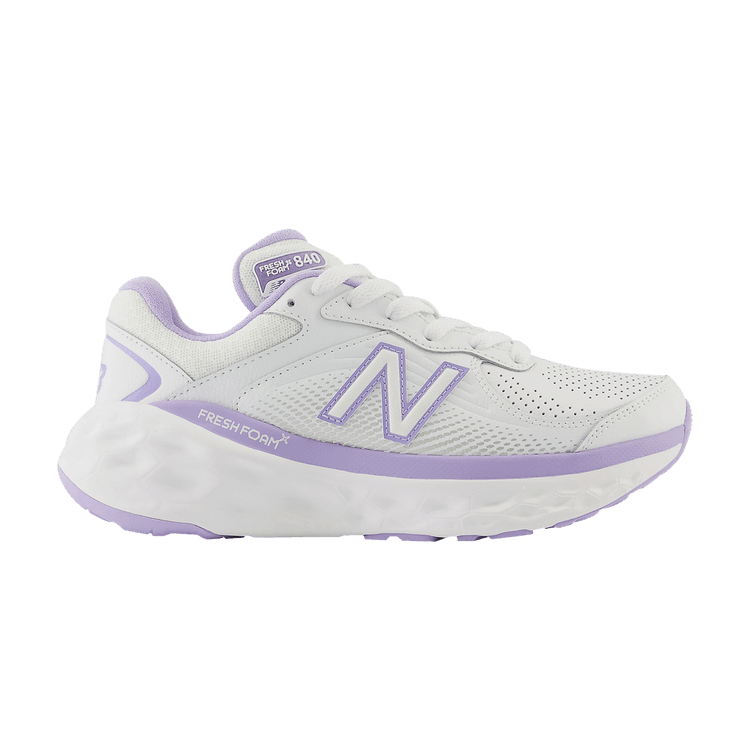 New Balance Wmns Fresh Foam X 840F Wide 'White Lilac Glow' — White/Lilac Glow