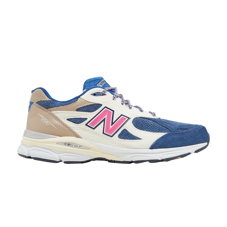 Kith x New Balance 990v3 Made in USA 'Daytona' Factory Second — Navy/Sail/Pink/Brown/Blue