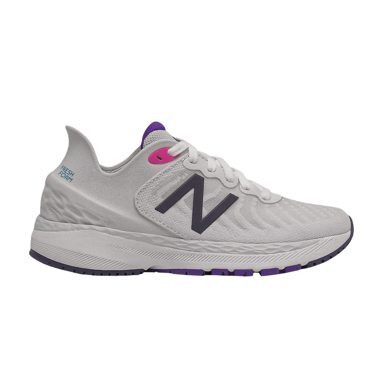 New Balance Fresh Foam 860v11 Big Kid Wide 'White Deep Violet' — White/Deep Violet