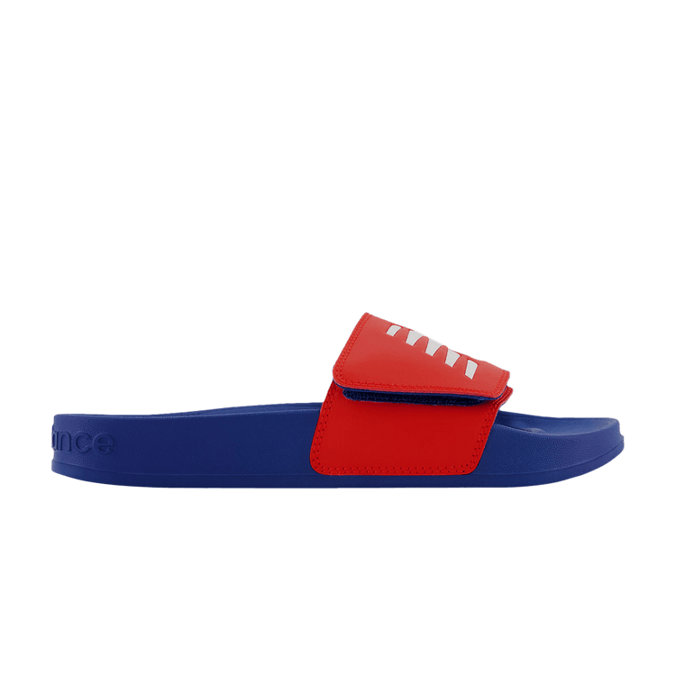 New Balance 200 Adjustable Slide Big Kid 'Neo Flame Blue Groove' — Neo Flame/Blue Groove/White