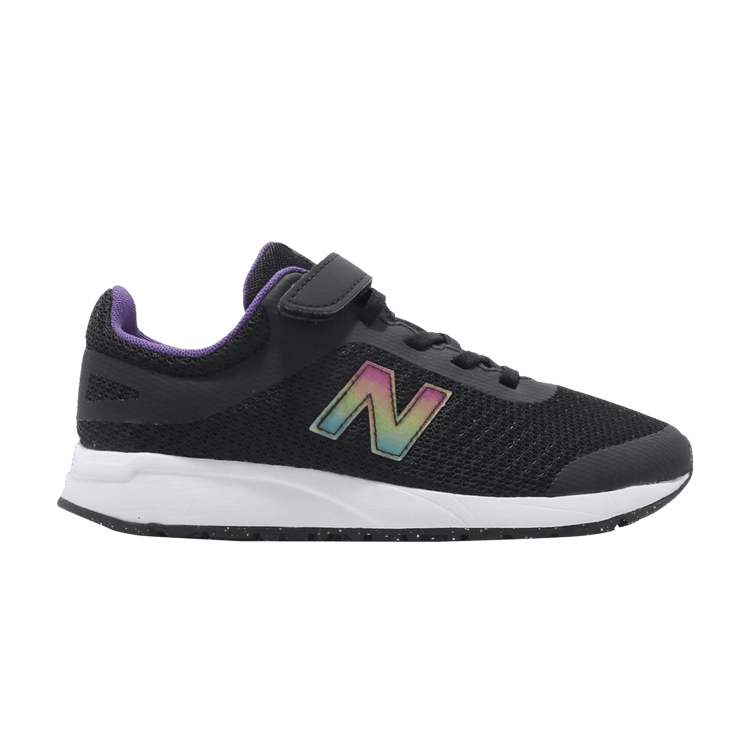 New Balance 455 Wide Kids 'Black Purple White' — Black/Purple/White