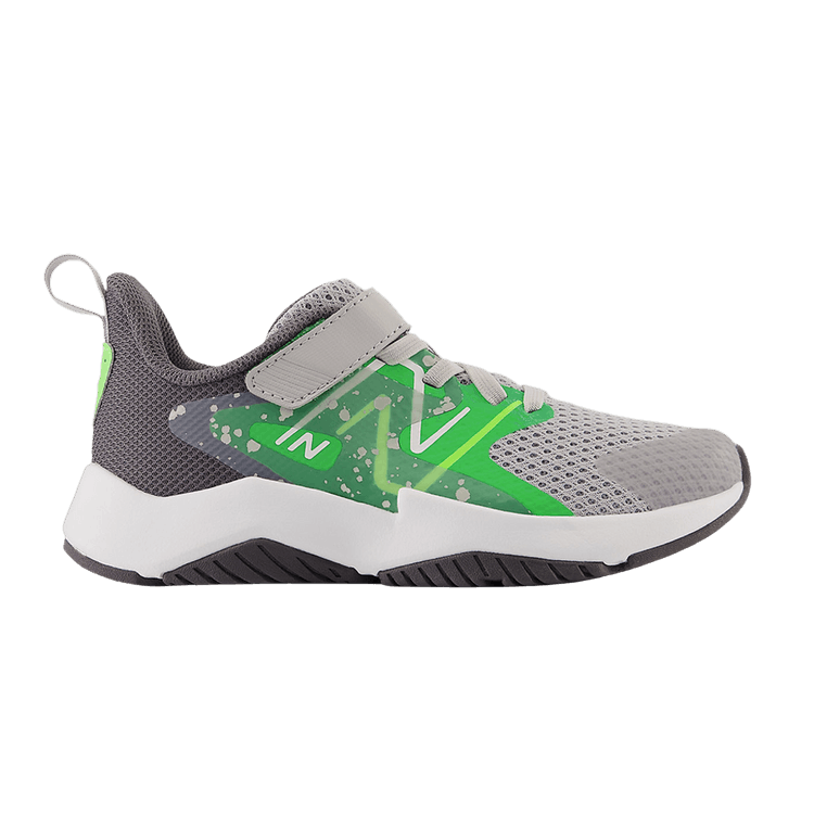 New Balance Rave Run v2 Bungee Lace Top Strap Big Kid 'Raincloud Pixel Green' — Raincloud/Green Punch/Pixel Green