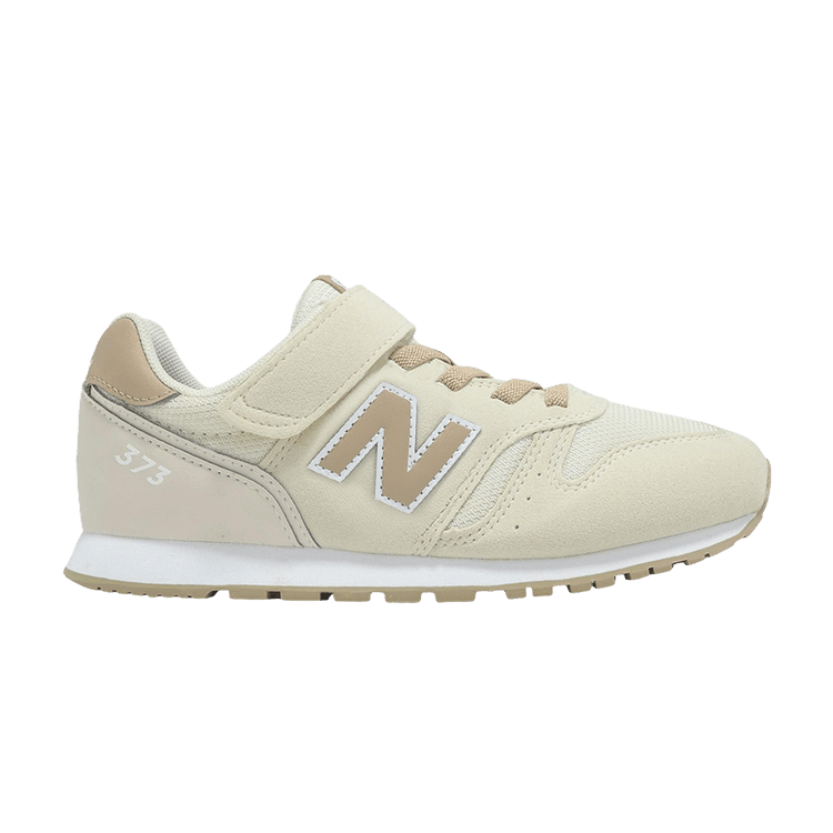 New Balance 373 v2 Wide' Beige White' — Beige/White